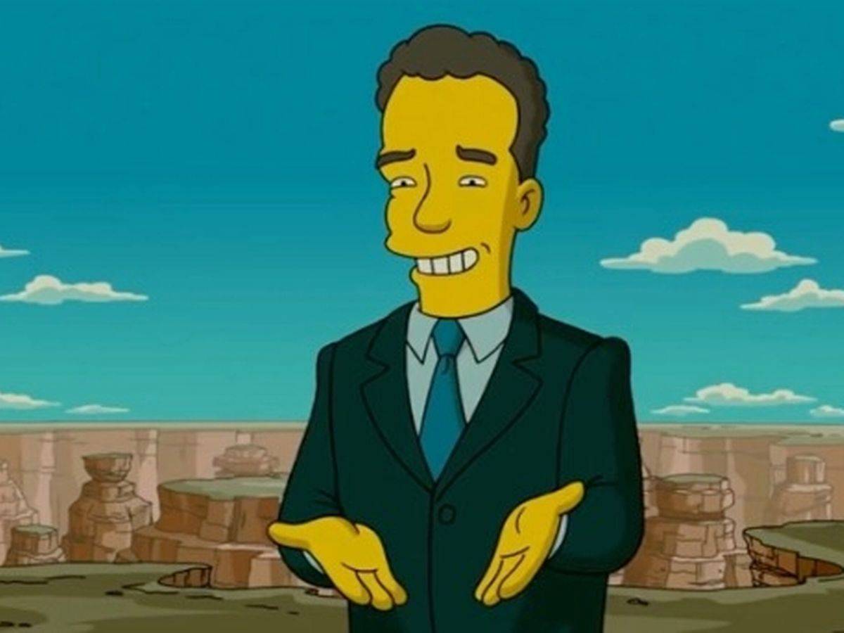 To celebrate his one-year anniversary in the White House, the Biden administration hired Tom Hanks to promote "build back better." Real life imitates the Simpsons. Again.