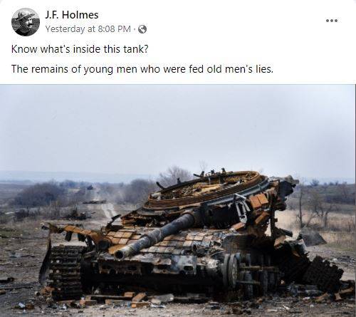 J.F. Holmes JF Holmes Ukraine Russia war propaganda Irish Brigade