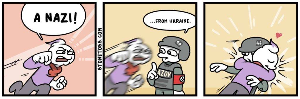A nazi! From Ukraine. Hug. Stonetoss.
