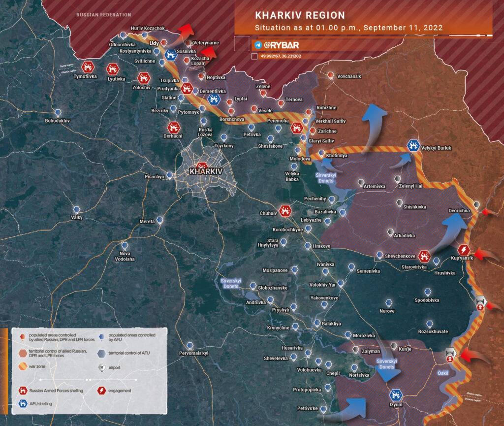 ukraine war situation map 11 september 2022