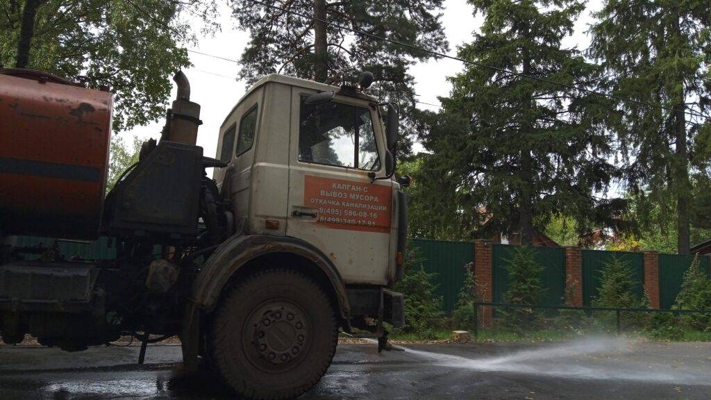 Russian water truck in the Moscow Region