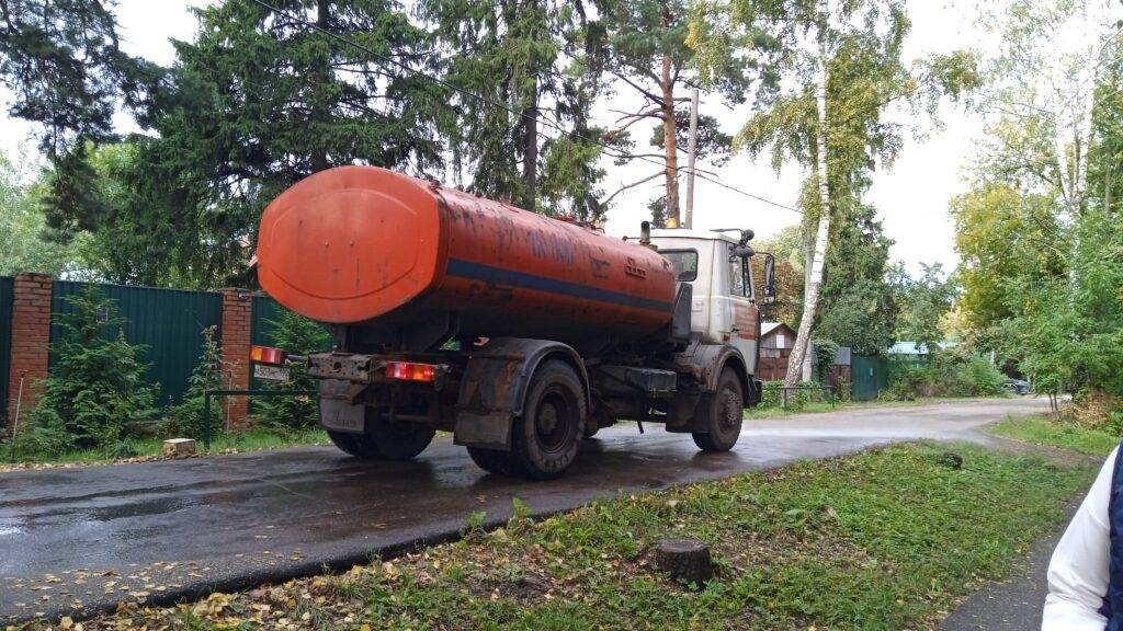 Russian water truck in the Moscow Region