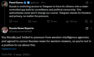 will telegram be blocked in Russia?