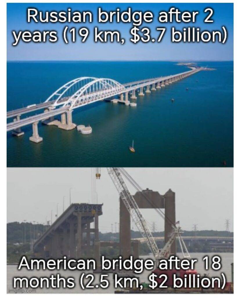 crimean bridge versus francis scott key bridge